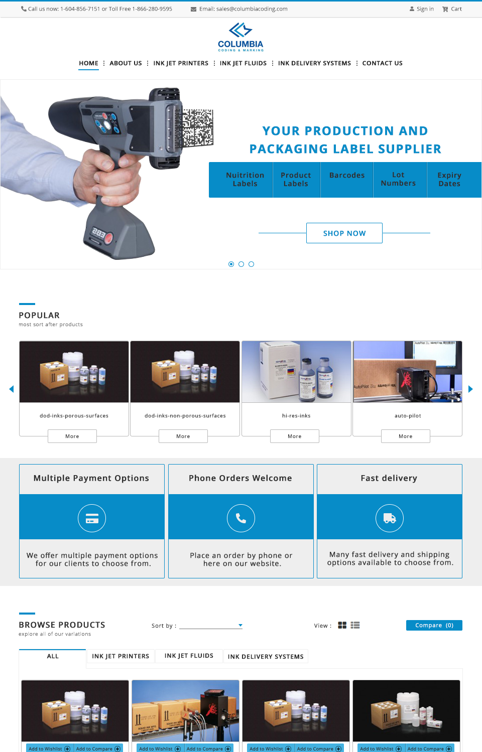 Web Design by Dan7180 for Columbia Coding & Marking | Design #20953391