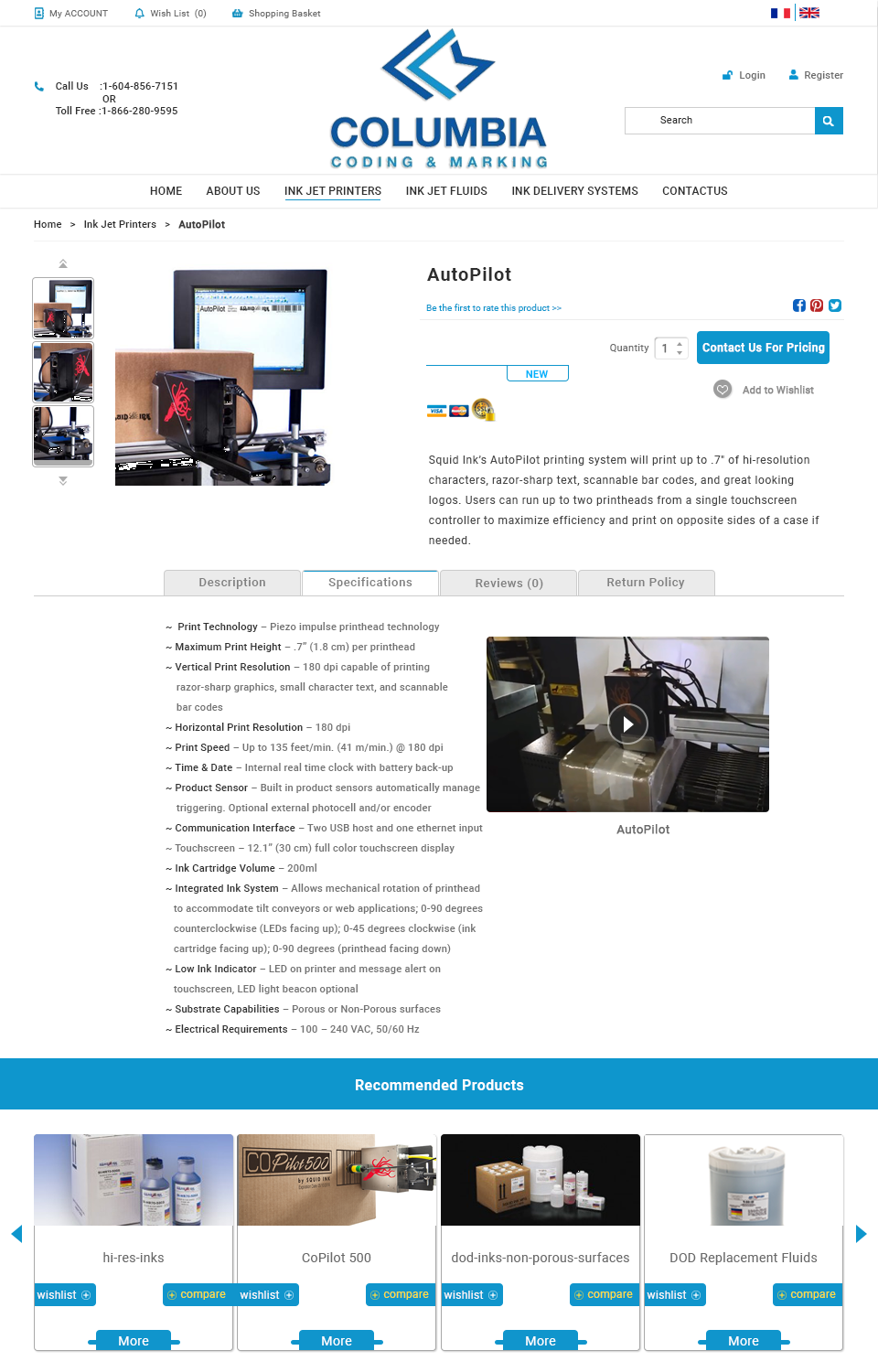 Web Design by Dan7180 for Columbia Coding & Marking | Design #20980917