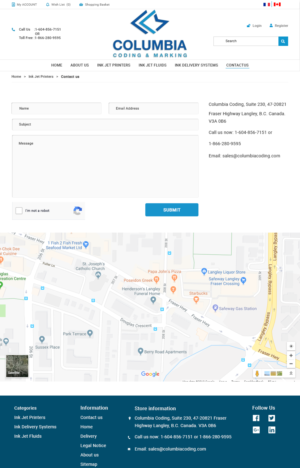 Web Design by Dan7180 for Columbia Coding & Marking | Design: #20991311