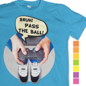 Guy sitting down playing PS4 in Jordan Concord 11's | Diseño de Camiseta por alice