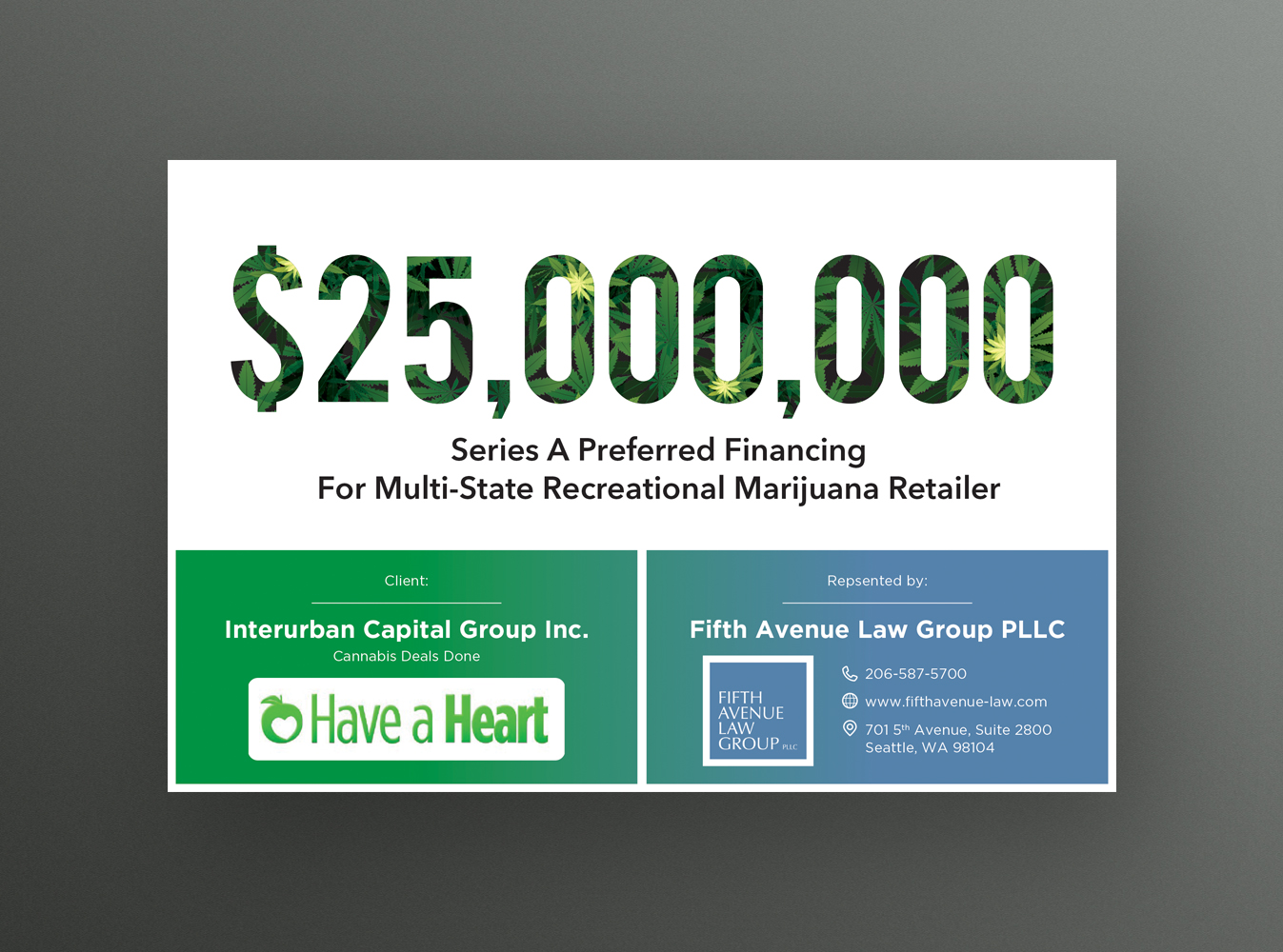 Advertisement Design by MPStudio for Fifth Avenue Law Group | Design #20933661