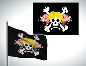 Pirate flag as a wedding gift for my brother and his fiance | Design Graphique par Lezette_G