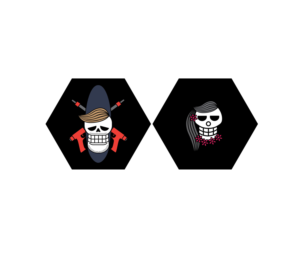 Pirate flag as a wedding gift for my brother and his fiance | Graphic Design by BLESS-IDN