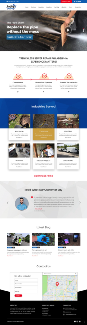 Web Design by pb for Pipe Sharks LLC | Design: #20951439