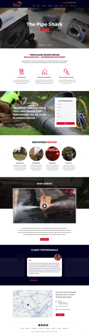 Web Design by pb for Pipe Sharks LLC | Design: #20951440