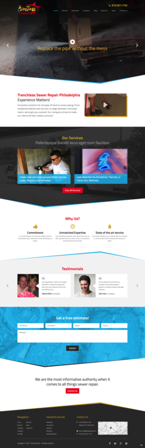 Web Design by pb for Pipe Sharks LLC | Design: #20951452