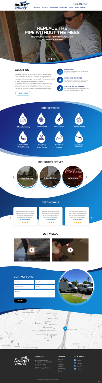 Web Design by pb for Pipe Sharks LLC | Design #20951455