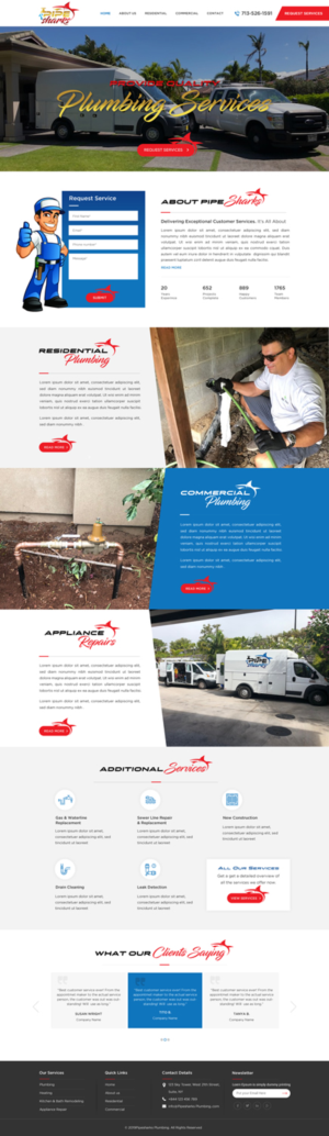 Web Design par Sbss pour Pipe Sharks LLC | Design : #20966515