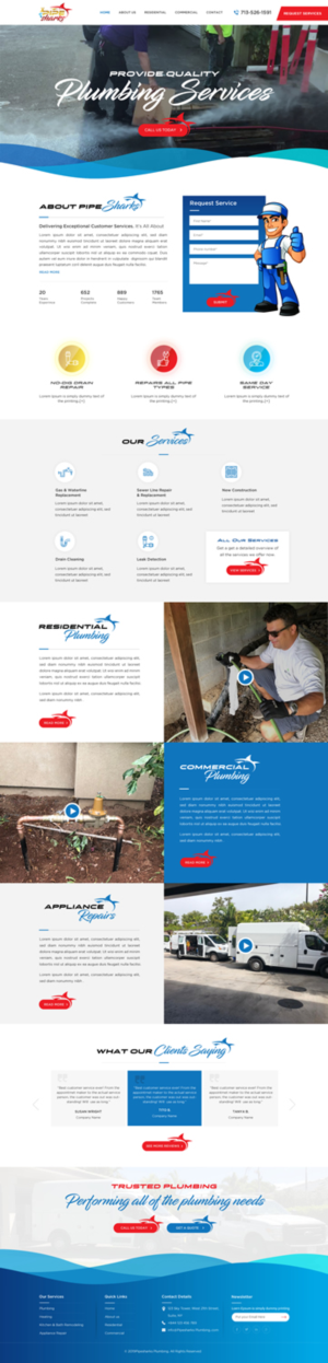 Web Design par Sbss pour Pipe Sharks LLC | Design : #20969062