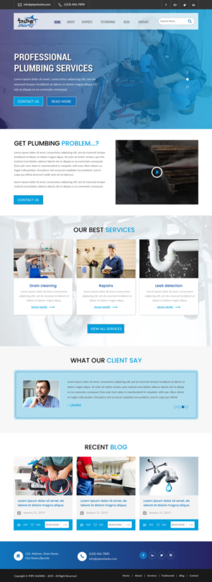 Web Design par rightway pour Pipe Sharks LLC | Design : #20978627
