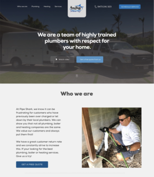 Web Design par Hammad mir pour Pipe Sharks LLC | Design : #20975699