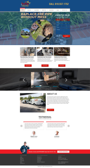 Web Design by Tanvir for Pipe Sharks LLC | Design: #20960543