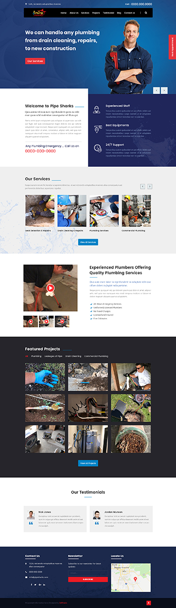 Web Design by Da Miracle for Pipe Sharks LLC | Design #20946210