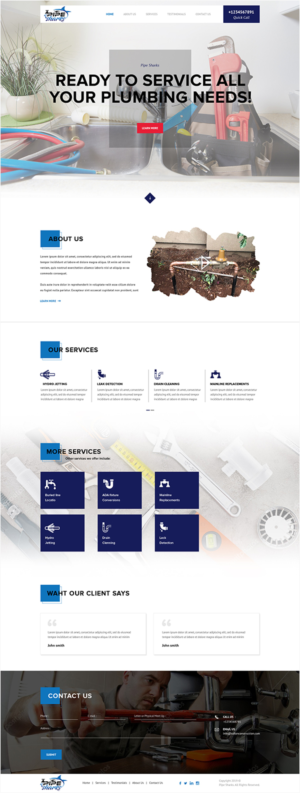 Web Design par PiXthemes pour Pipe Sharks LLC | Design : #20961219