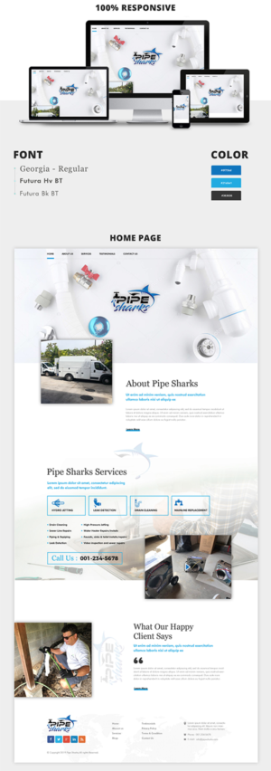 Web Design par PiXthemes pour Pipe Sharks LLC | Design : #20971601