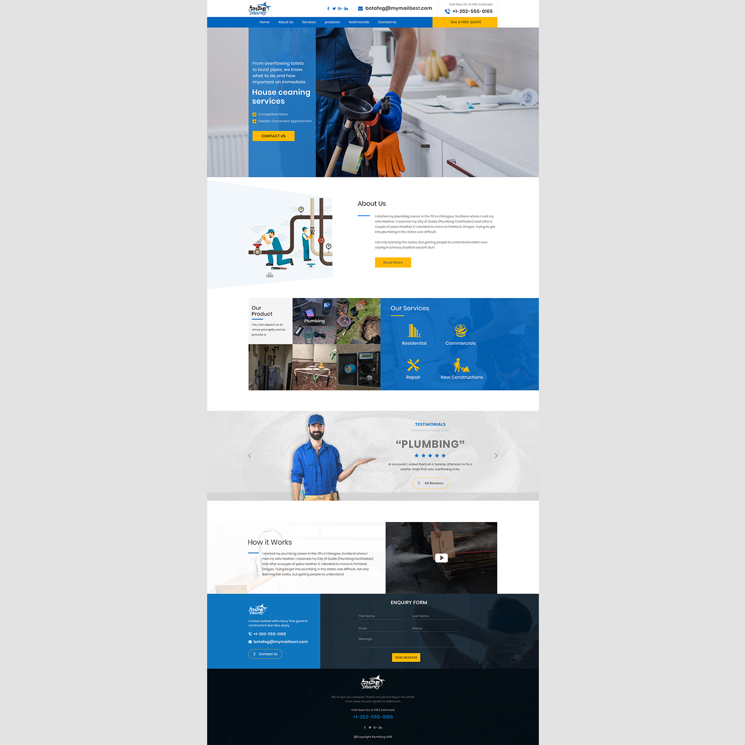 Web Design by AbhishekRoyBunty for Pipe Sharks LLC | Design #20960014