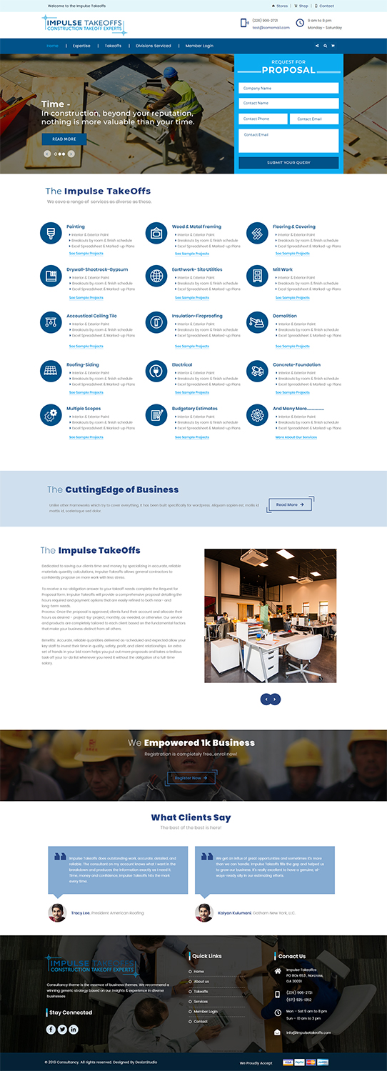 Web Design by Expert Designer for Impulse Flooring LLC. | Design #20955784