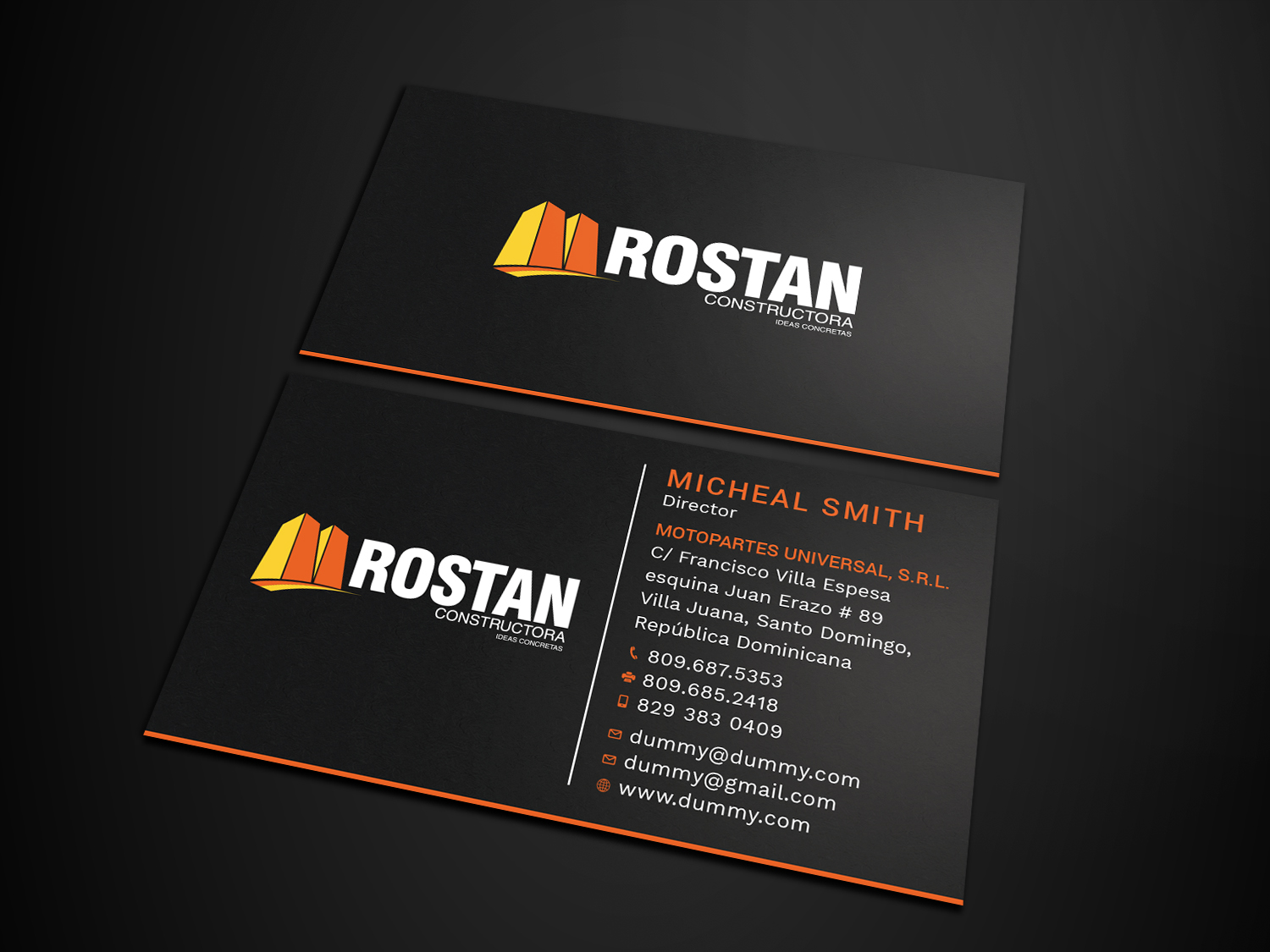 Business Card Design by Tripti Ranjan Gain for Motopartesuniversal. SRL. | Design #20936894