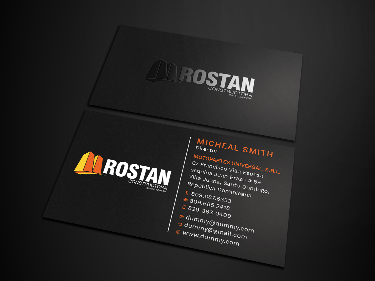 Business Card Design by Tripti Ranjan Gain for Motopartesuniversal. SRL. | Design #20936896