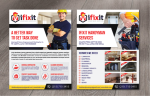 New flyer design for construction company marketing and description of services.  | Diseño de Flyer por alex989