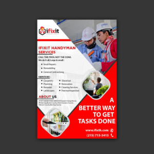 New flyer design for construction company marketing and description of services.  | Diseño de Flyer por Schöpfer