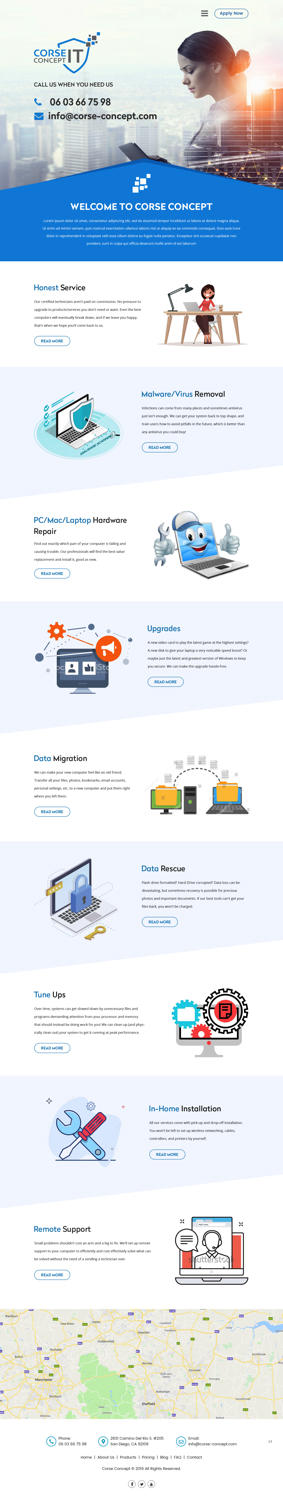 Web Design by pb for Corse Concept | Design #20951415