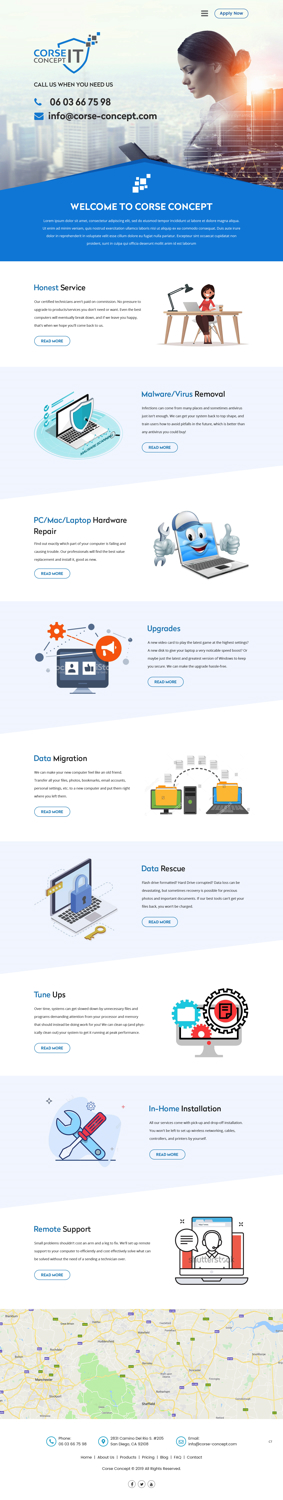 Web Design by pb for Corse Concept | Design: #20951415