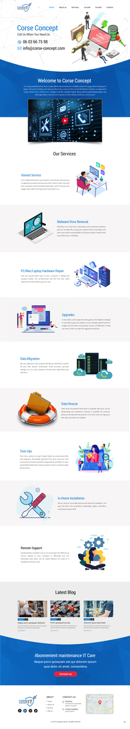 Web Design by pb for Corse Concept | Design #20951417