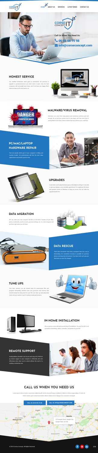 Web Design by pb for Corse Concept | Design #20951419