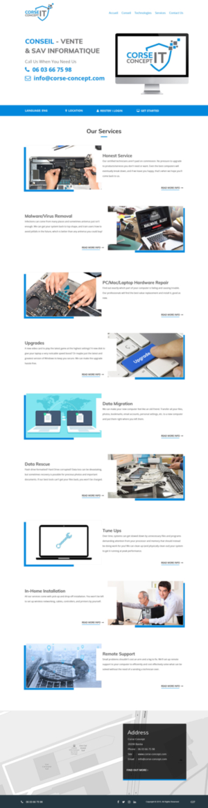 Web Design by pb for Corse Concept | Design: #20951423