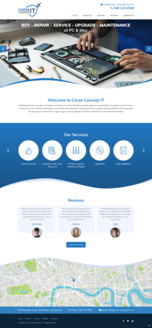 Web Design by pb for Corse Concept | Design: #20951432