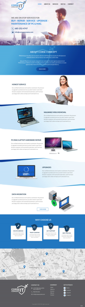 Web Design by pb for Corse Concept | Design: #20951435