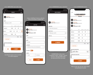 Electronic Time-sheet & Training Tracker for Mobile phone | App Design by MIND