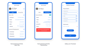 Electronic Time-sheet & Training Tracker for Mobile phone | App Design by 5SD solutions