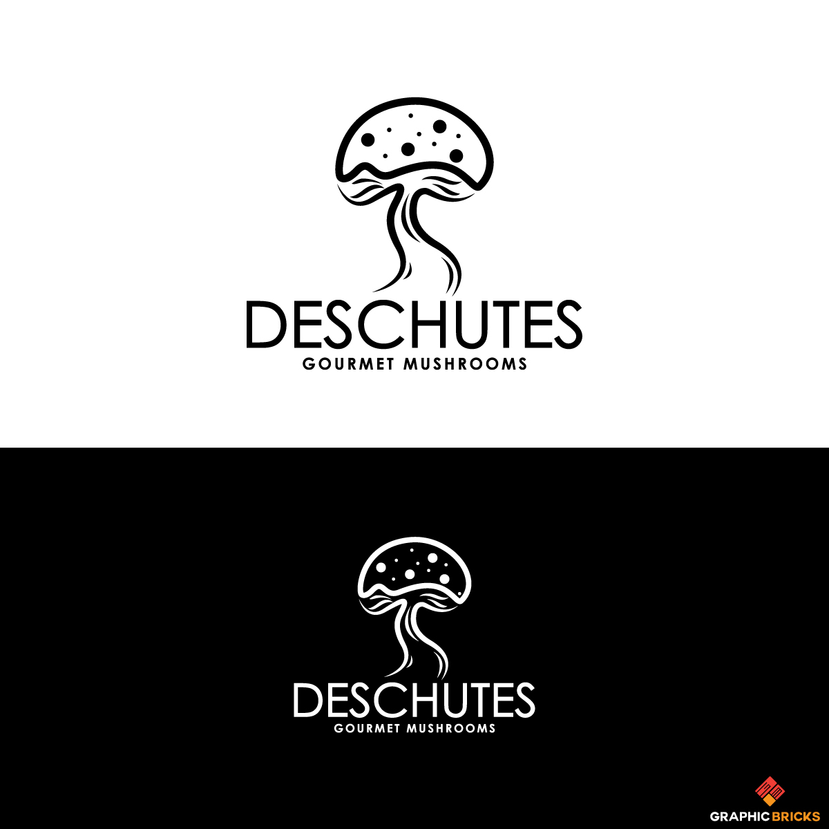 Logo Design by Graphic Bricks for Deschutes Gourmet Mushrooms | Design #20947669