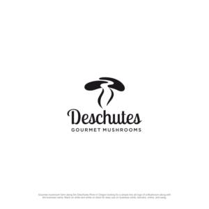 Deschutes Gourmet Mushrooms | Diseño de Logo por heymlett