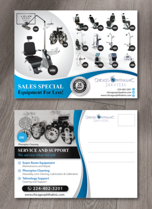 Postcard Design by alex989 for Chicago Ophthalmic Services, Inc | Design: #20956936