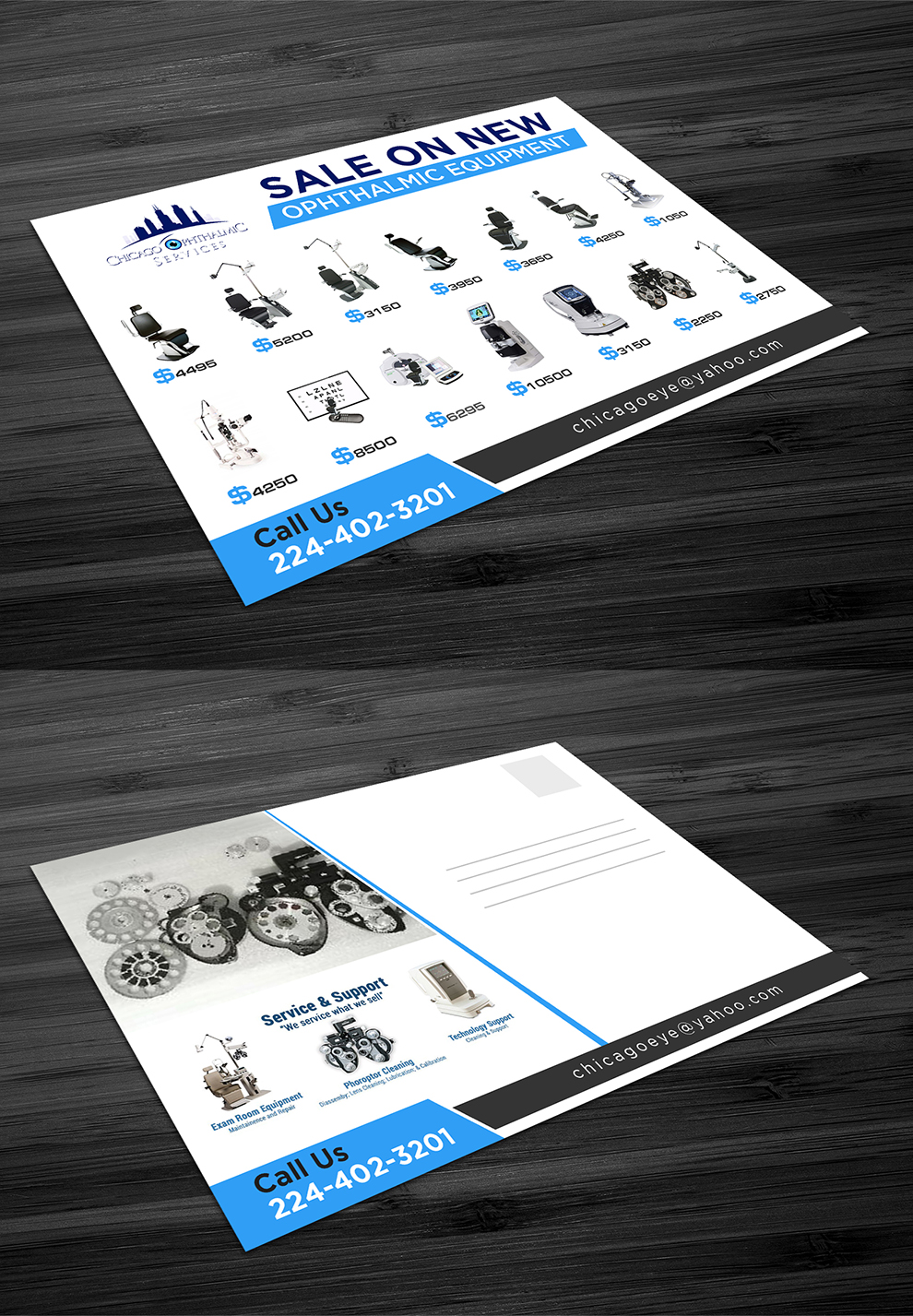 Diseño de Postal por debdesign para Chicago Ophthalmic Services, Inc | Diseño #20957815
