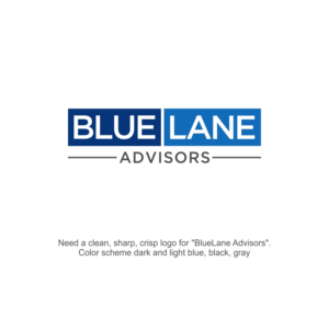 BlueLane (Advisors in smaller print below) | Logo Design by R Graphic