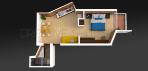 Spottswood Off-Campus housing 3D Floor plans