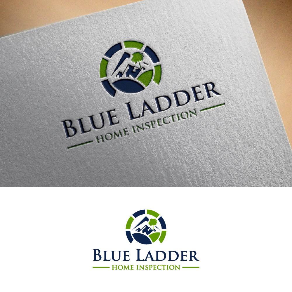Elegant, Serious, Home Inspection Logo Design for Blue Ladder Home