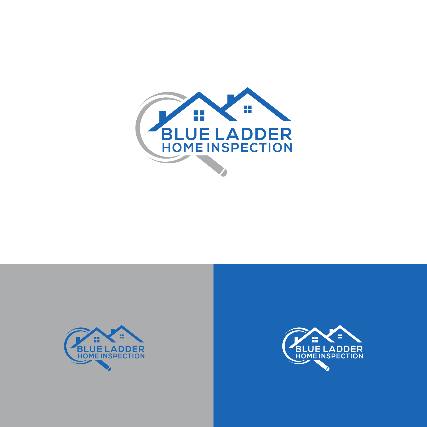 Elegant, Serious, Home Inspection Logo Design for Blue Ladder Home