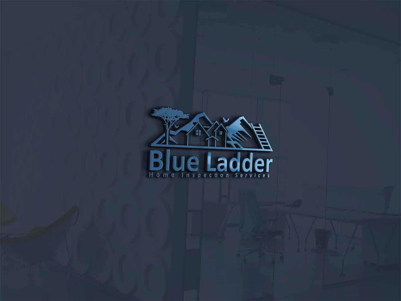 Elegant, Serious, Home Inspection Logo Design for Blue Ladder Home