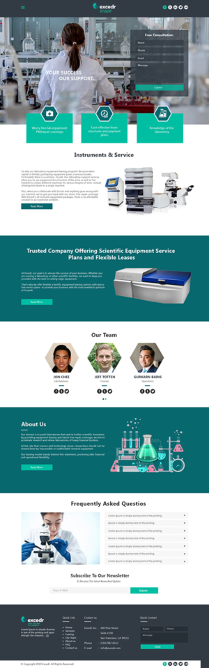 lab equipment website | Web Design by bdesigner9