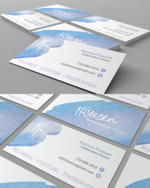 independent cleaner, reliable, custom, thorough, trustworthy | Business Card Design by coo.lt
