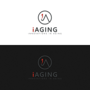 The company name is iAging -- tagline Innovations in Aging -- logo iA | Logo Design by SamiddhaH
