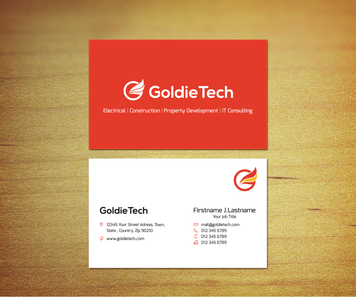 Business Card Design by mouallem zoheir for Goldie Tech Investment Ltd | Design #2943087