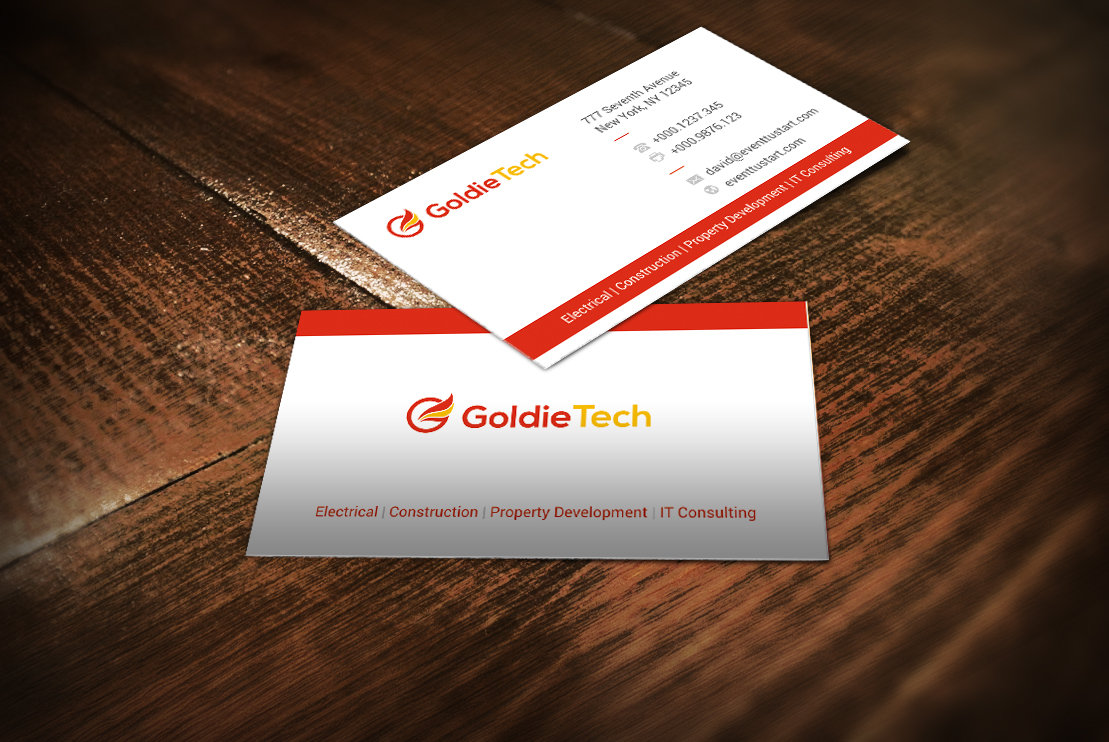 Business Card Design by Violeta Pironkova for Goldie Tech Investment Ltd | Design #2925514