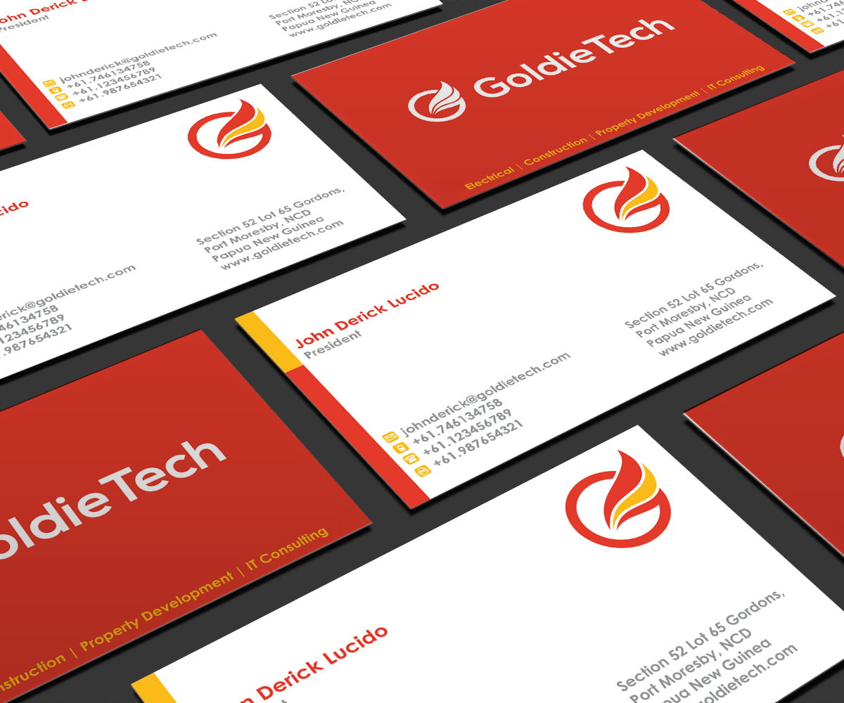 Business Card Design by direknordz for Goldie Tech Investment Ltd | Design #2940236