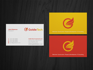 Diseño de Tarjeta de Presentación por HYPdesign para Goldie Tech Investment Ltd | Diseño: #2943015